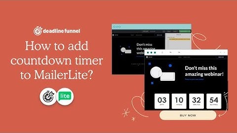 How to add countdown timers in MailerLite?