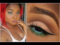 CUT CREASE WITH A POP OF COLOR - Make up Tutorial - Queenii Rozenblad