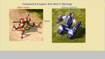C&C Red Alert 3 - kdb-5 sickle vs future tank x-1