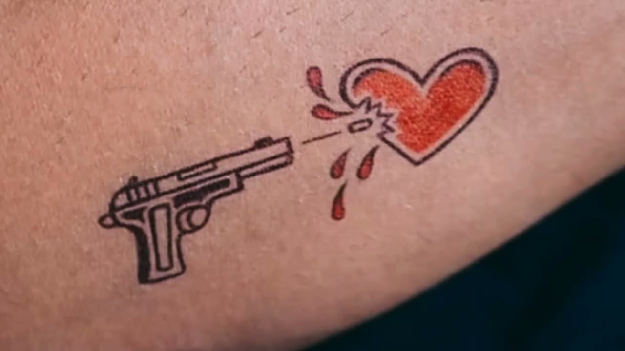 Heart broken tattoo 💔