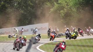 SCARY MOTORBIKE CRASH - Moto America 2022 Road Atlanta