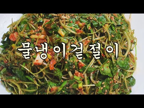 중년에게 좋은 물냉이 겉절이 [당뇨,통풍에 도움되는 음식, water cress salad] -충청도 외할머니밥상