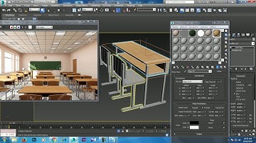 Tutorial on Modeling texturing and Lighting a class room in 3dsmax using Vray ( Part 4)