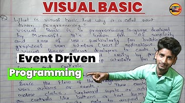 05 - Event driven programming in visual basic #visualbasic