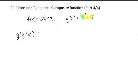 Relations and Functions: Composite Function (Part 4/4)