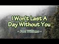 I Won't Last A Day Without You - Paul Williams - (KARAOKE VERSION)