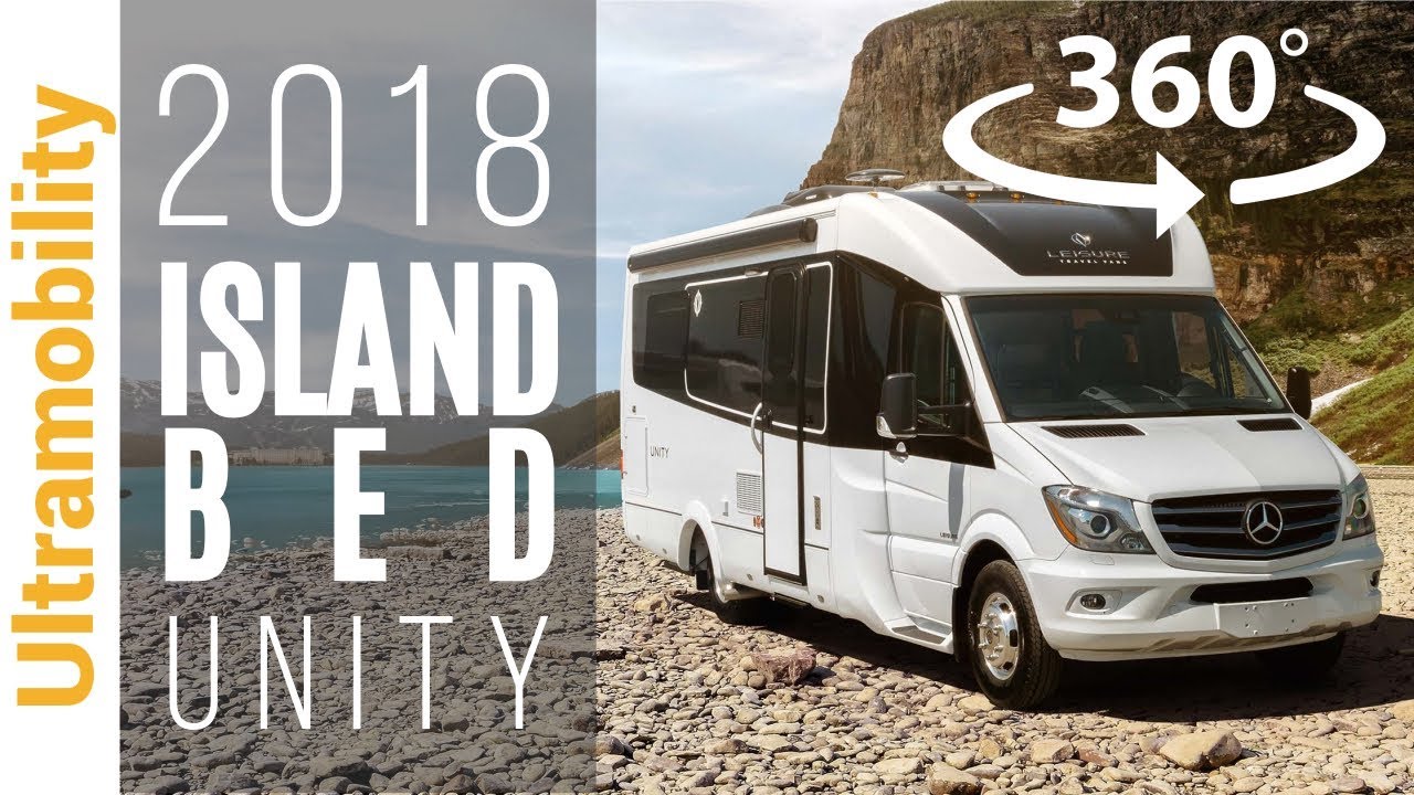 (360 degree video) 2018 Unity Island Bed Review | Leisure Travel Vans Class B+ Camper Van RV