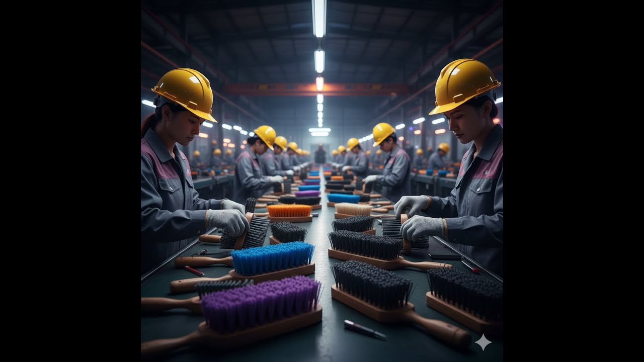 Inside Factory: Cement Brush, Shoe Brush & Nylon Washing Brush Manufacturing Process 