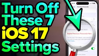 iOS 17 Settings You Need To Turn OFF Now by Payette Forward 365,187 views 6 months ago 8 minutes, 9 seconds