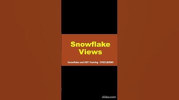 Snowflake Views | Types of Snowflake Views #snowflaketraining #snowflakevideos #dbtcloud