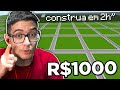 DEI UM TERRENO PARA 100 PESSOAS CONSTRUIREM VALENDO R$1000 (Minecraft)