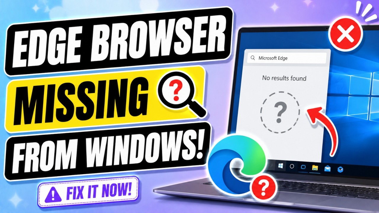Microsoft Edge Browser Missing From Windows 10,11 ,Microsoft Edge Not ...