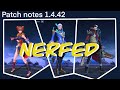 LING NERF BIG TIME | Hero Buff and Nerf in New Update Patch Notes 1.4.42 - Mobile Legends Bang Bang