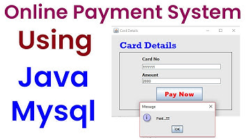 Online Payment System using Java Mysql