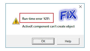 How to Fix Runtime Error 429 ActiveX Component Can