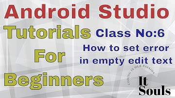 How to set error in empty edit text in android studio | It Souls |