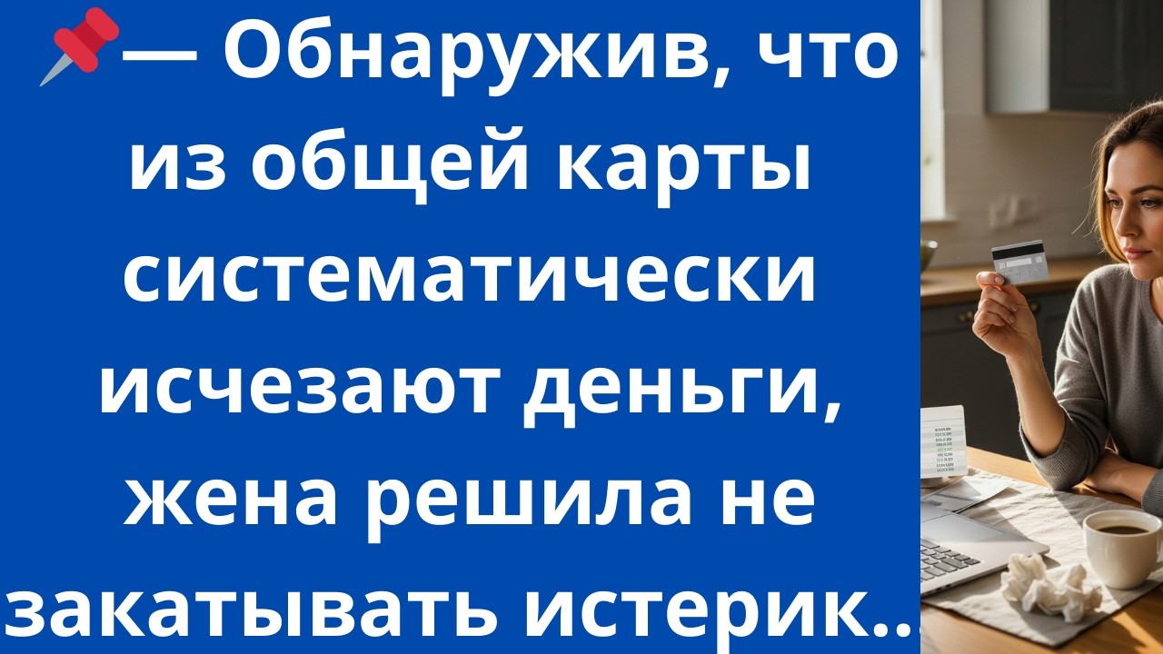 Обнаружив, что из общей карты систематически исчезают деньги, жена решила не закатывать истерик