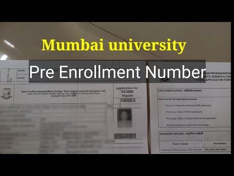Where to get Mumbai university application Pre enrollment Number | Mumbai university admission