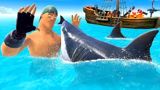 My Pirate Friend Gets EATEN by a Shark - Sail VR Gameplay