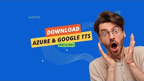 Azure Text to Speech Download as WAV and MP3 ❤️