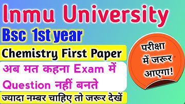 Lnmu BSc Part 1 Chemistry Honours(paper1) Exam-2021||Lnmu Chemistry Honours||Brainstorm Ed.