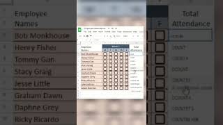 Making attendance sheet online with checkboxes on Google sheet to count workdays - #Gsheets screenshot 2