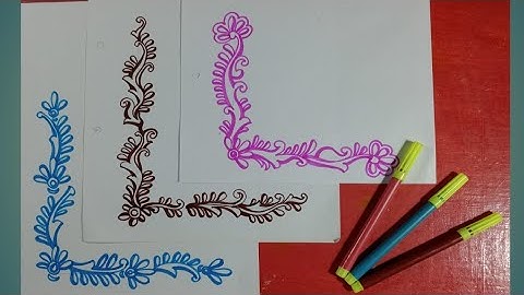 very easy and simple project khata design.border and corner design for students.#subrata art.
