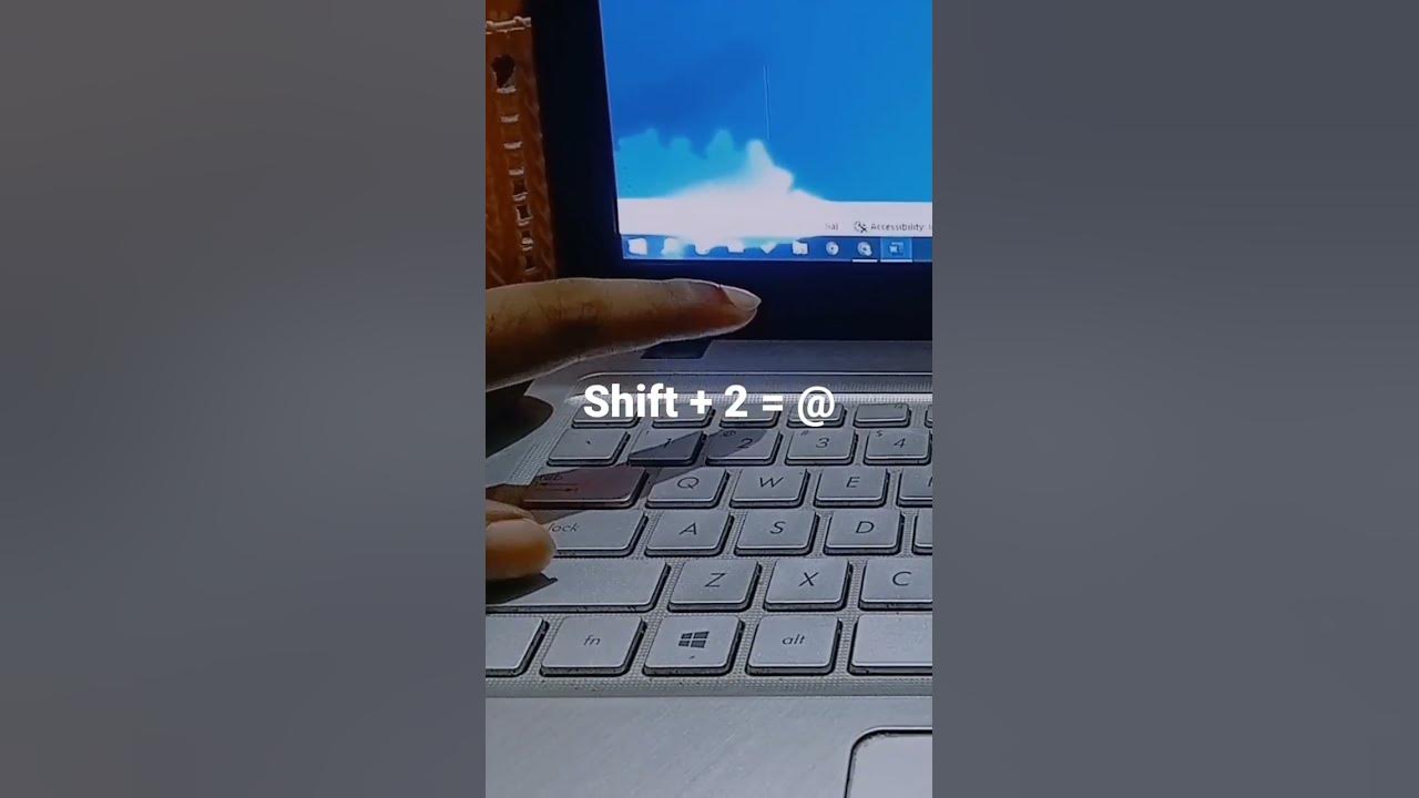 How to press at the rate in on laptop pc computer computer pc 