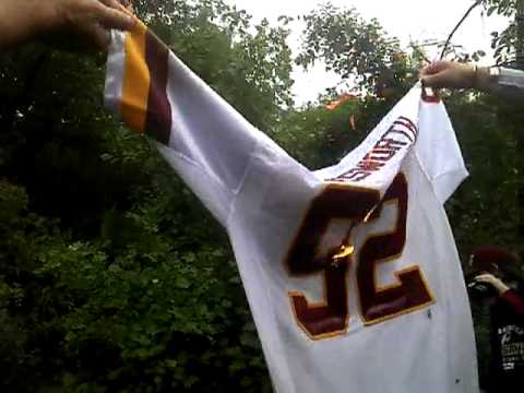 Redskins Nation burning a Haynesworth(less) jersey