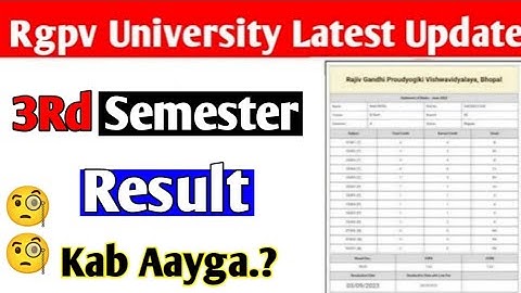 Rgpv 3rd semester result kab aayga .? 🧐 jaldi dekho