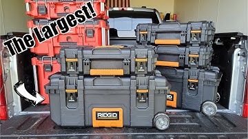 RIDGID 28" Rolling Mobile Job Box Model# 249646 | Modular Tool Box Compatible with 22" Pro Gear