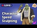 Speed Sculpting Rigurd | Blender 2.8 | Live stream