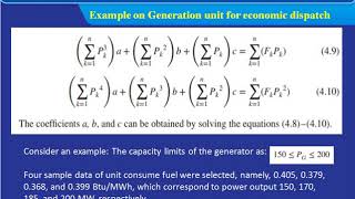 Economic Dispatch and Linear Programming Method
