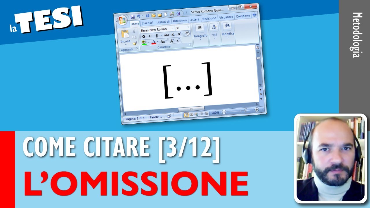 Citare con l'OMISSIONE [Come citare nella Tesi 3/12]