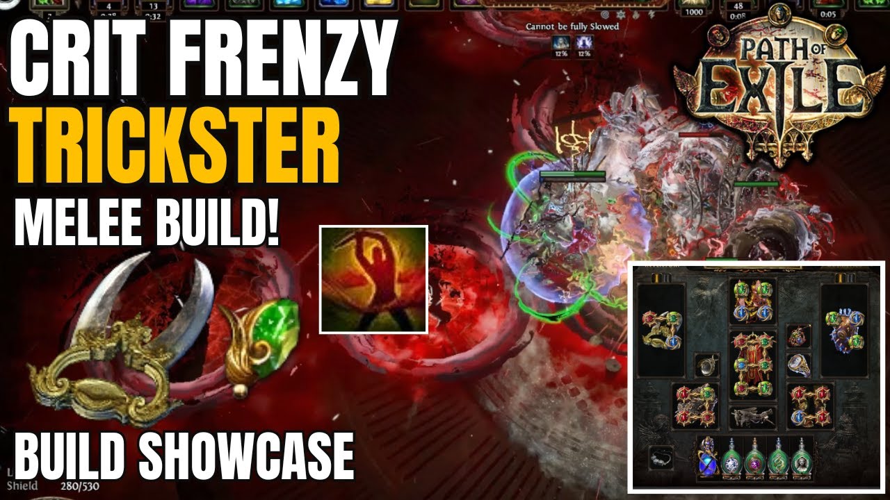 Melee Crit Frenzy Trickster Build - [3.24 Path of Exile Build Showcase]