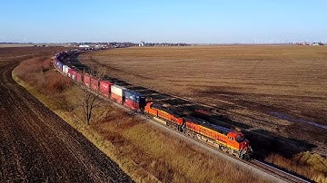 BNSF 8329 East - with Mavic Pro Aerial Views on 11-29-2016