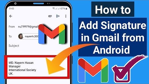 How to add Easily signature in Gmail Android (Update 2024) | Signature add Gmai