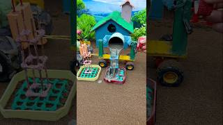 😱 Real Working Mini Tractor Making Cement Pillar | Amazing DIY Construction Machine 🚜 #shorts