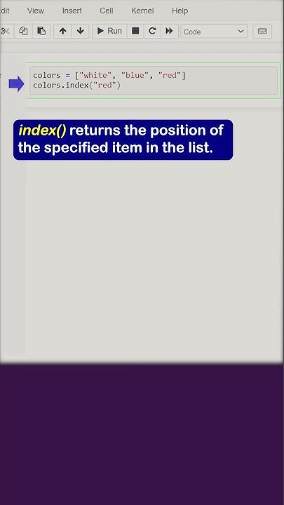 How to Find the Index of an Item in a List Python | Finding the Index ...