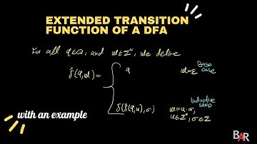 Extending the Transition Function of a DFA (Example Included)