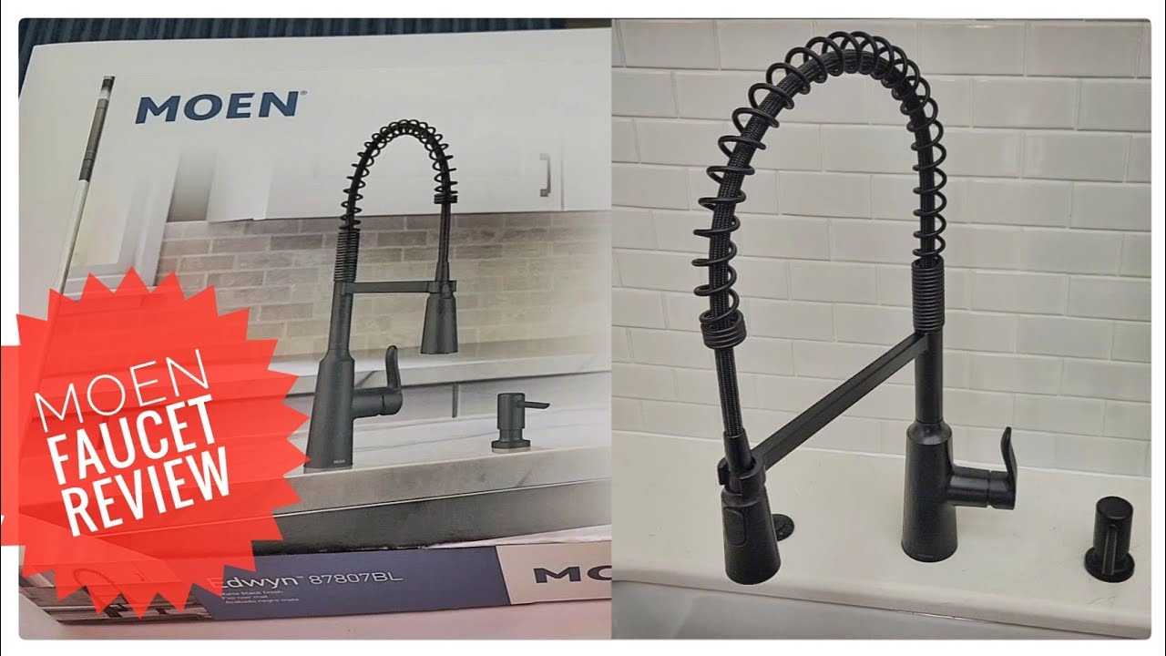 Moen Edwyn 87807BL Kitchen Faucet Review YouTube