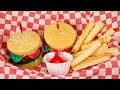 Hamburger Cupcakes and French Fries from Cookies Cupcakes and Cardio
