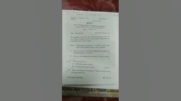 Msc zoology ist semester Question paper : Biosystematics and Taxonomy (MZOO-101) Held on 13/12/23