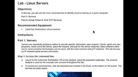 Lab 4.3.4 Linux Servers (Cisco Networking Academy)