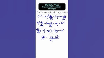 DERIVATIVES - Implicit Differentiation example (Calculus)