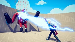 THOR THROWS LIGHTNING ZUES SUPER FAST, 5 DAMAGE  - Totally Accurate Battle Simulator TABS