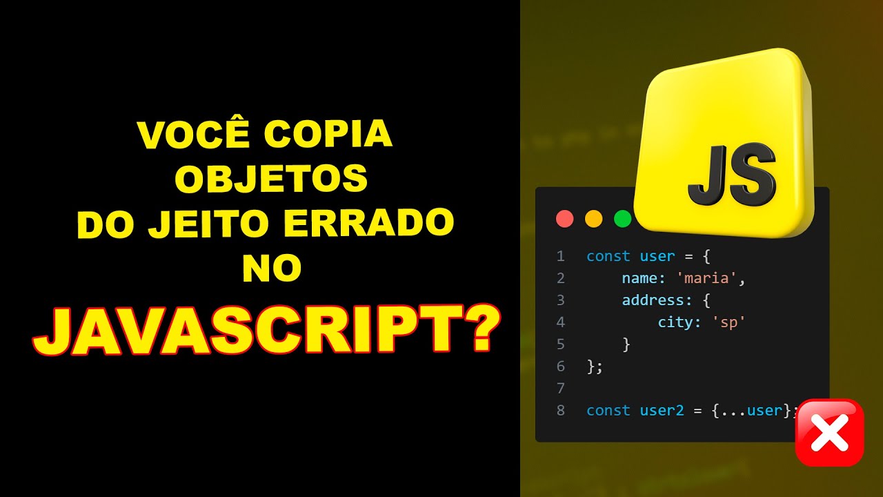 VOCÊ COPIA OBJETOS ERRADO NO JAVASCRIPT? | Object Destructuring NÃO faz ...