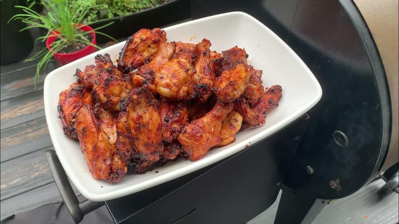 Chicken Wings on Traeger Grill 375 F for 35 Minutes YouTube