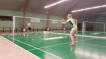 BADMINTON EXERCISE #16 - OFFENSIVE NET - MAXIMUM SPEED, RANDOM FEEDING