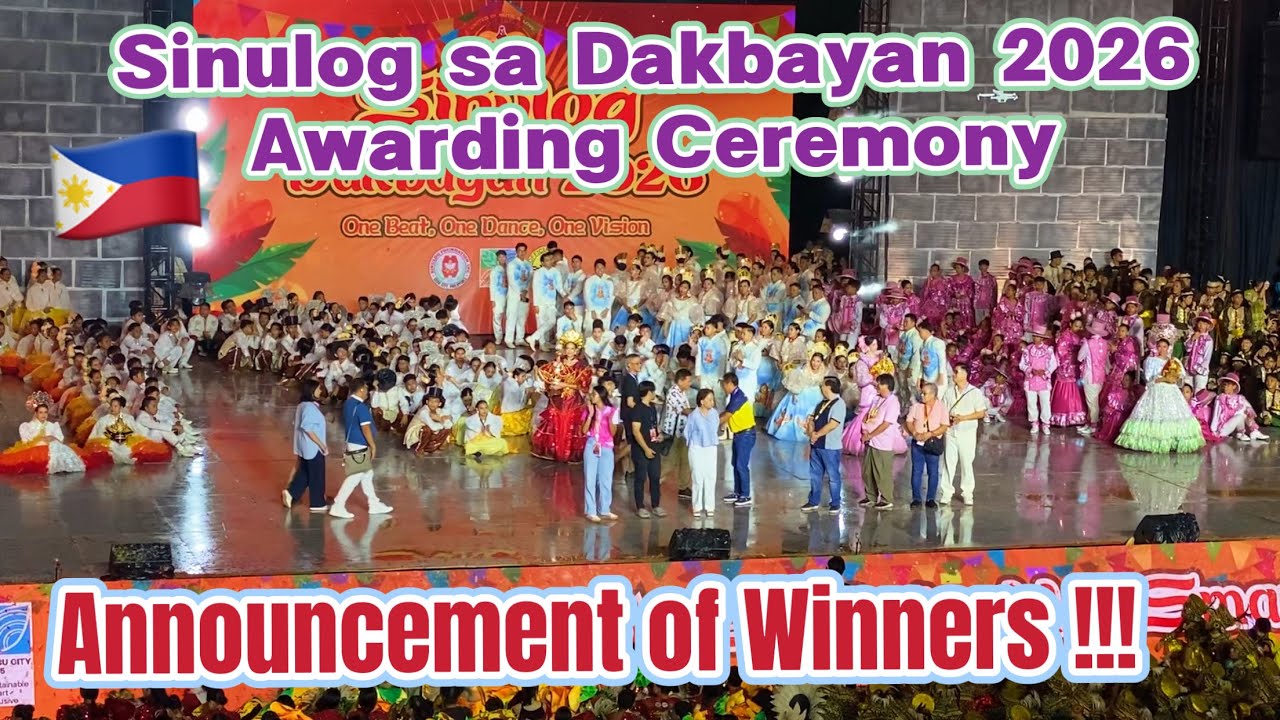 Sinulog sa Dakbayan 2026 WINNERS ANNOUNCEMENT @ Cebu City Sports Center  Sinulog Festival Pit Senyor